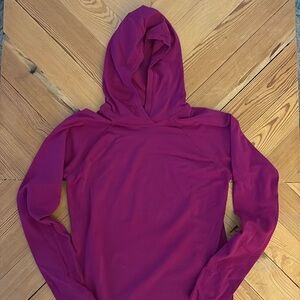 Long sleeve hooded tech shirt, size 8